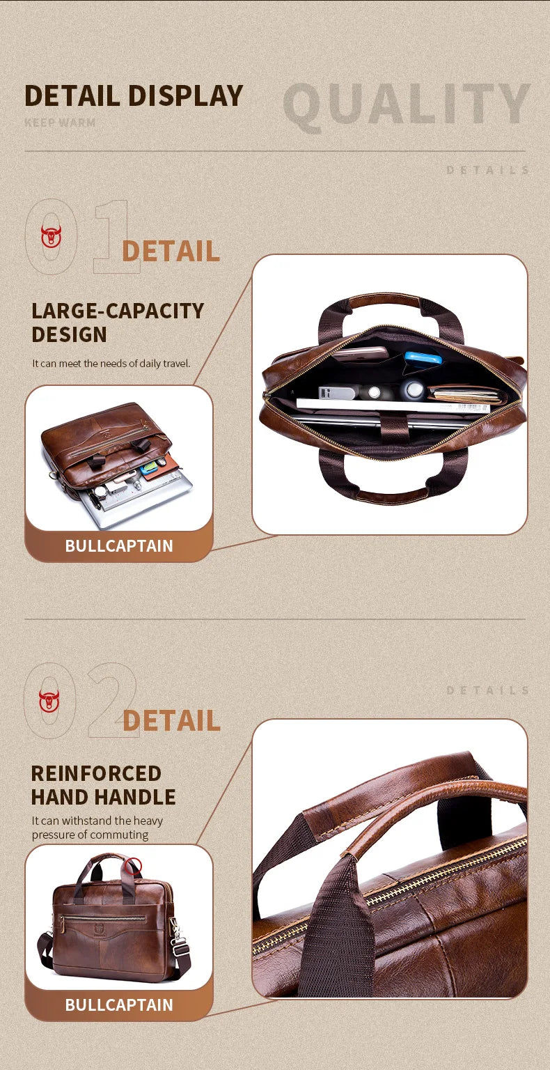 Men's Leather Work Handbag