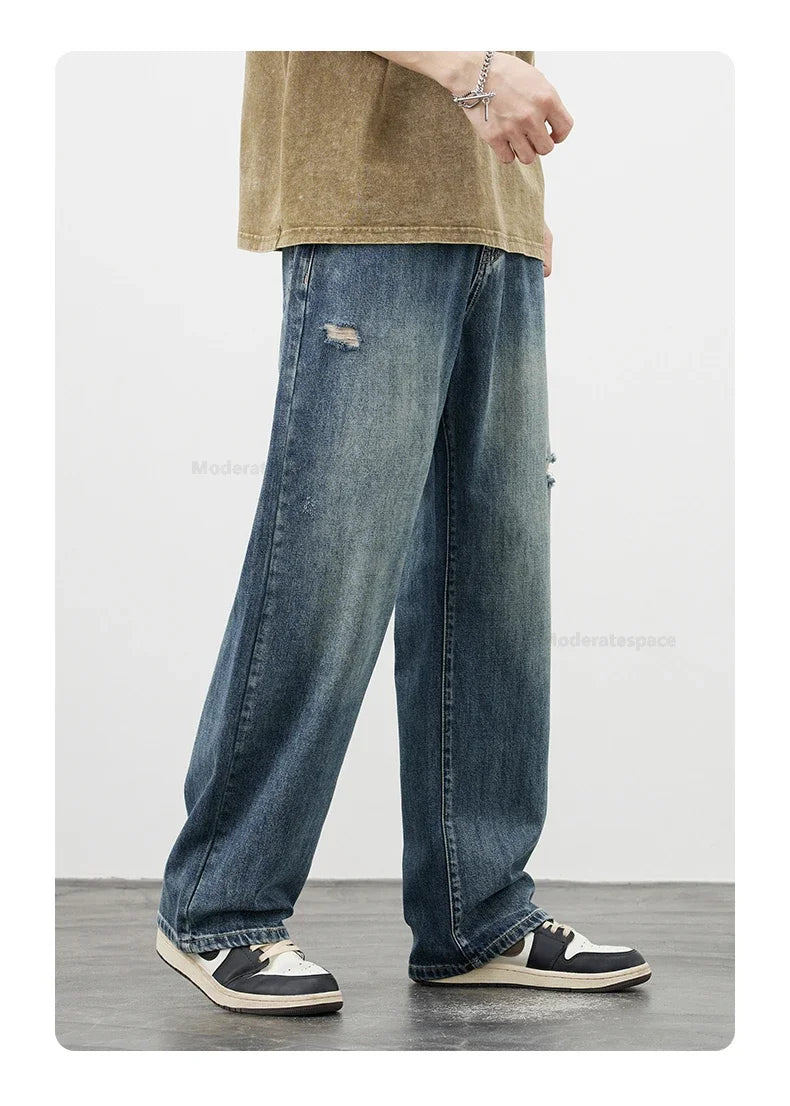 Men's Vintage Baggy Ripped Jeans
