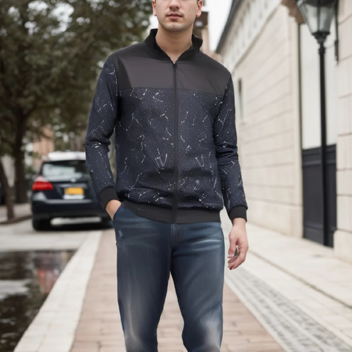 Men's Baseball Collar Jacket