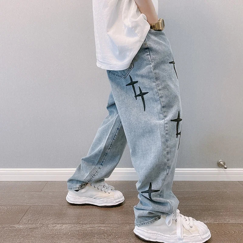 Men's Casual Baggy Denim Pants