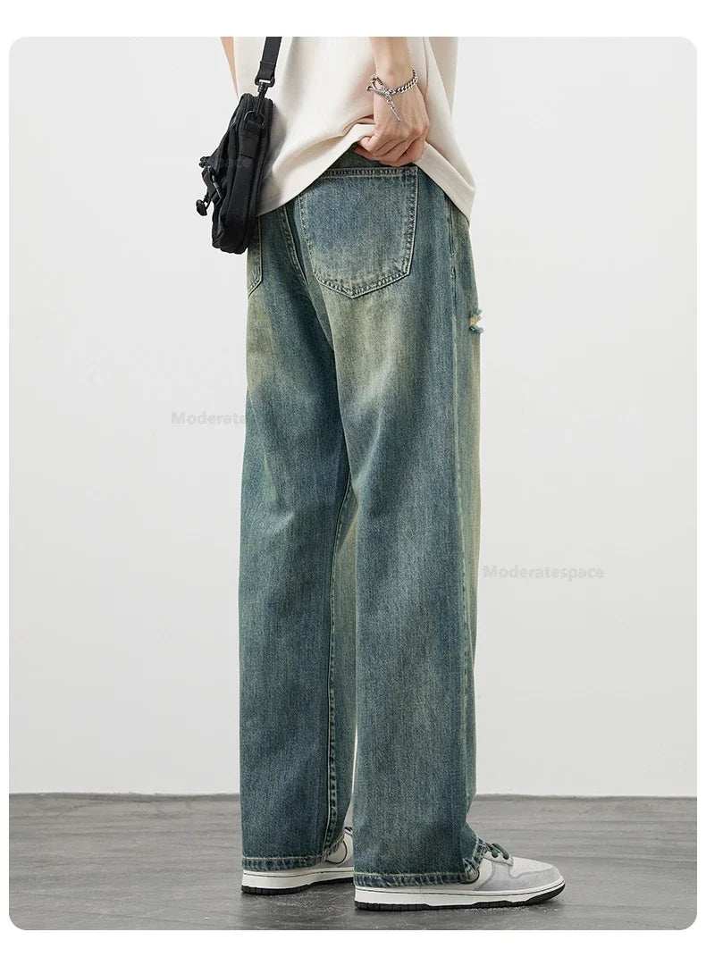 Men's Vintage Baggy Ripped Jeans