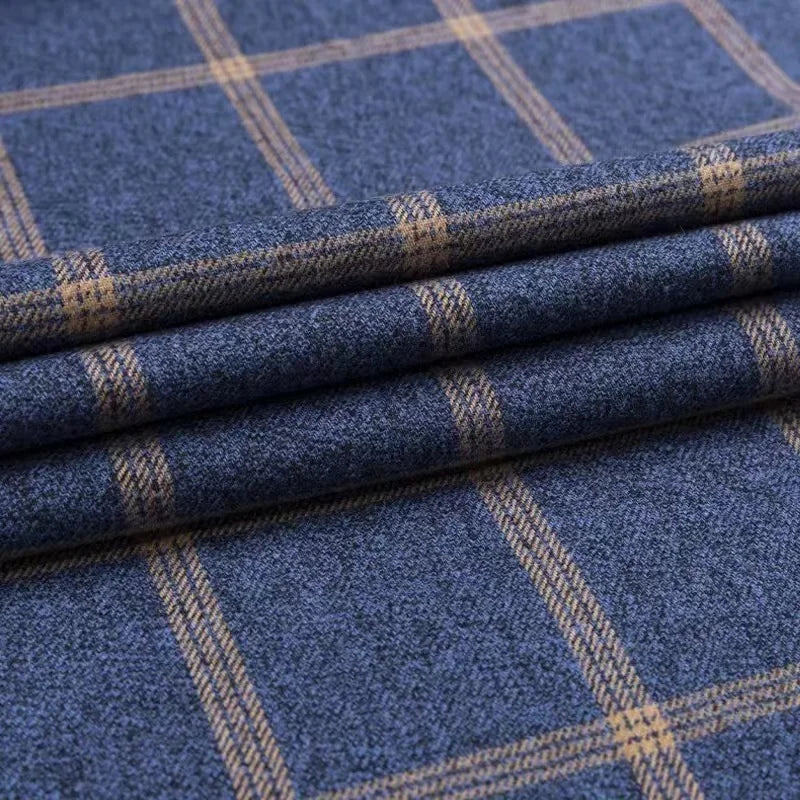Men's Cotton Plaid Shirt – Long Sleeve, Casual Fit, Available in Plus Sizes