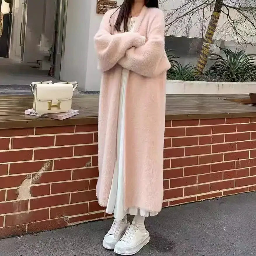 Oversized, Warm, Open Front Winter Sweater Jacket