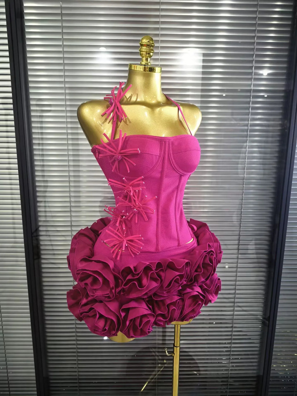 Women's Floral Bandage Mini Dress