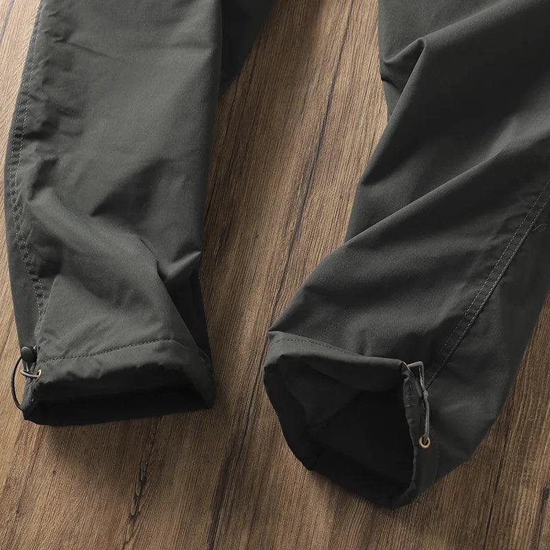 Men's Outdoor Hiking Pants – Fleece Lined, Windproof, Waterproof, Straight Leg