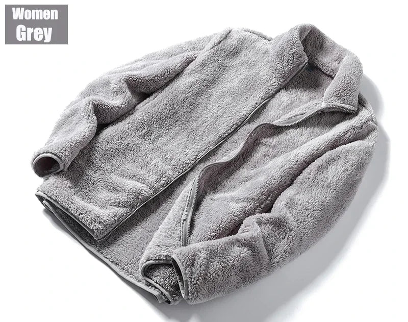 Oversized Polar Fleece Zip-Up Hoodie