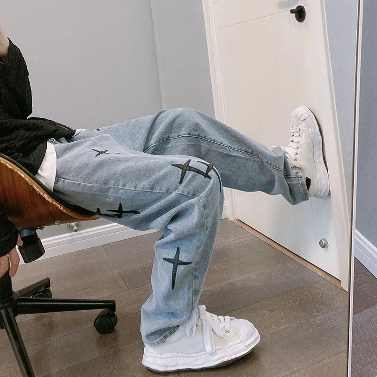 Men's Casual Baggy Denim Pants