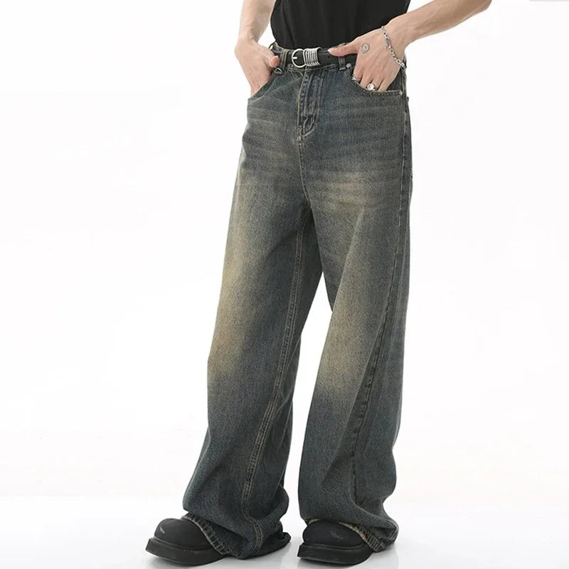 Men's Vintage Wash Denim Pants