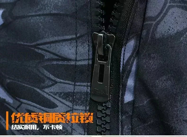 Men's Black Python Pattern Workwear Set