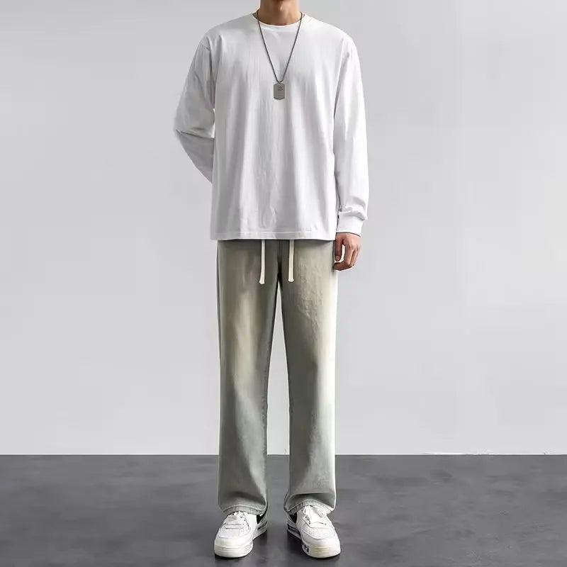 Men's Y2K Wide-Leg Streetwear Jeans
