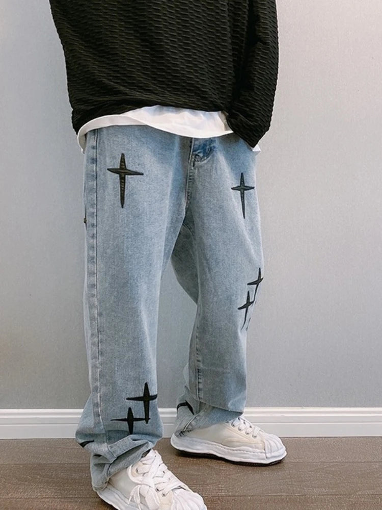 Men's Casual Baggy Denim Pants