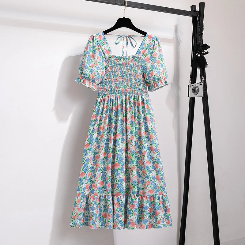 Women’s Pleated Chiffon Midi Dress