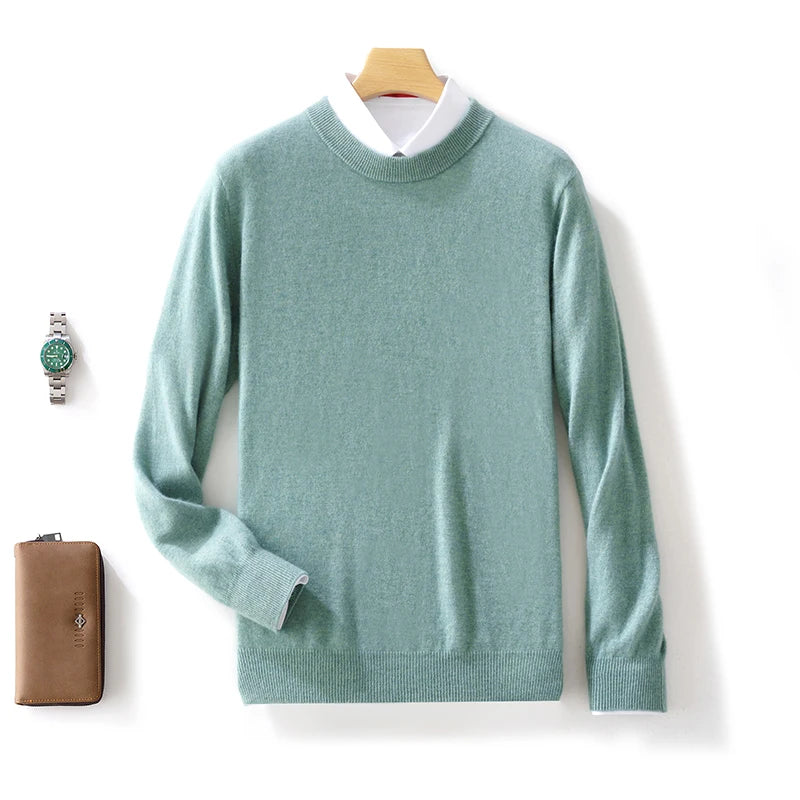 Men's Pure Wool Crewneck Sweater