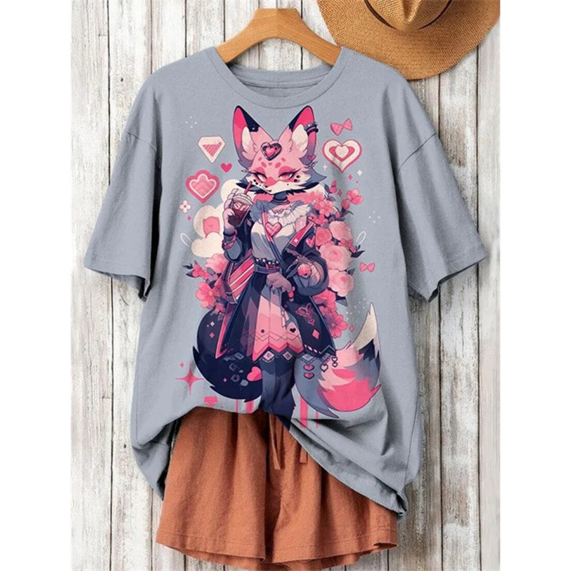 Women's Cat Graphic T-Shirt