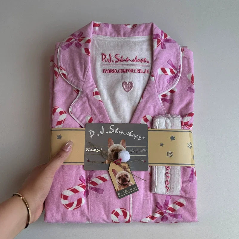 2 Piece Set Pajamas for Women Pj Sets Women 2 Piece Set Outfits 100% Cotton Pajamas for Women Loungwear Set Loose Sleep Homewear