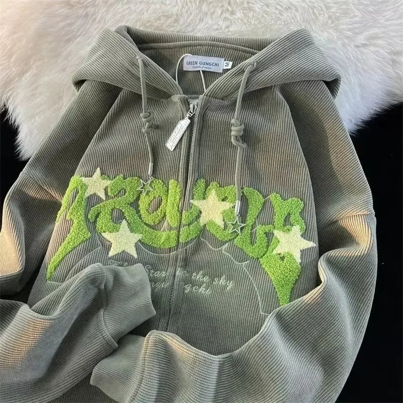Women's Casual Hooded Sweatshirt Jacket
