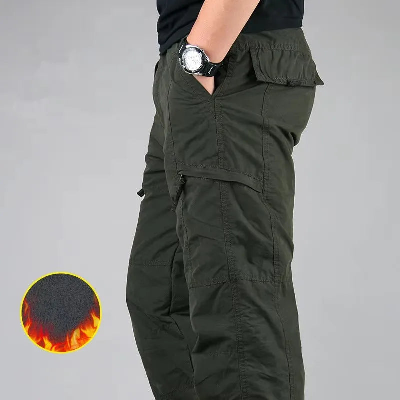 Men's Winter Thermal Cargo Joggers