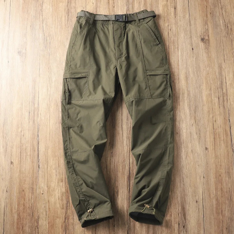 Men's Outdoor Hiking Pants – Fleece Lined, Windproof, Waterproof, Straight Leg
