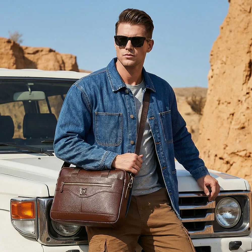 Men's Leather Work Handbag