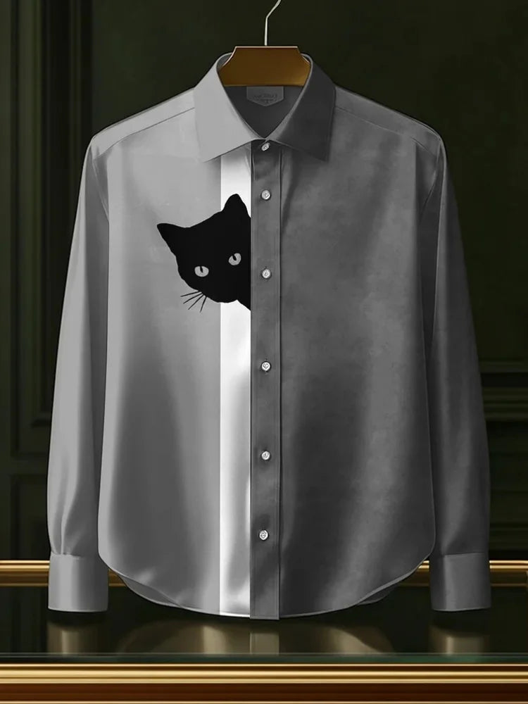 Men's Black Cat Graphic T-Shirt