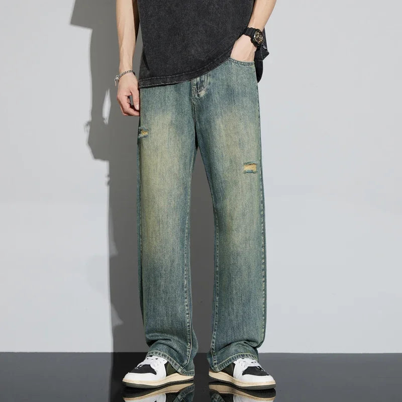 Men's Vintage Baggy Ripped Jeans