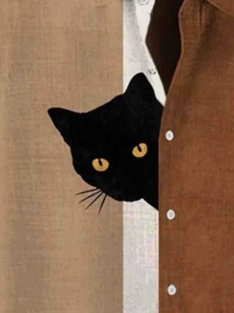 Men's Black Cat Graphic T-Shirt