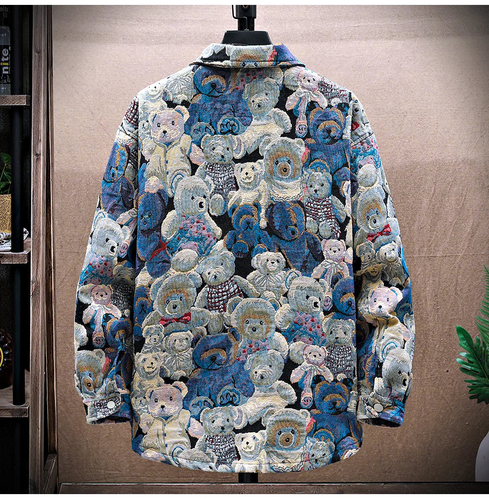Men's Teddy Bear Jacquard Jacket