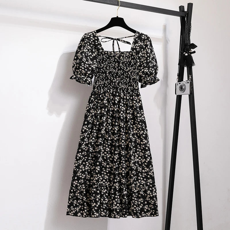 Women’s Pleated Chiffon Midi Dress