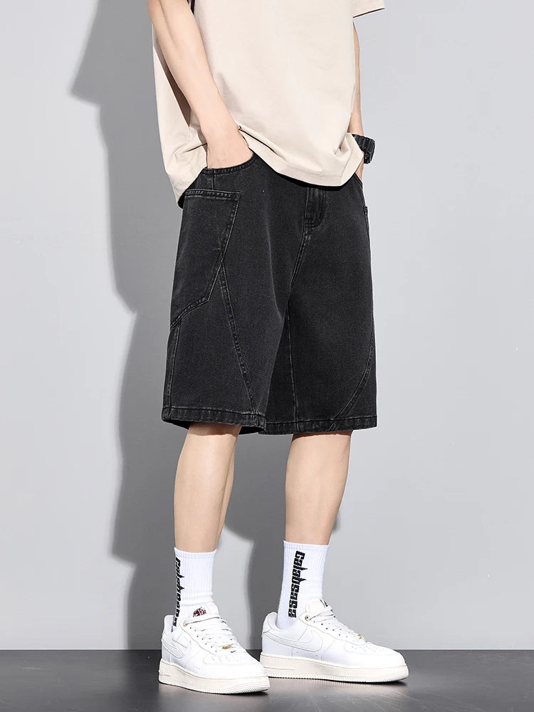Baggy Denim Cargo Shorts