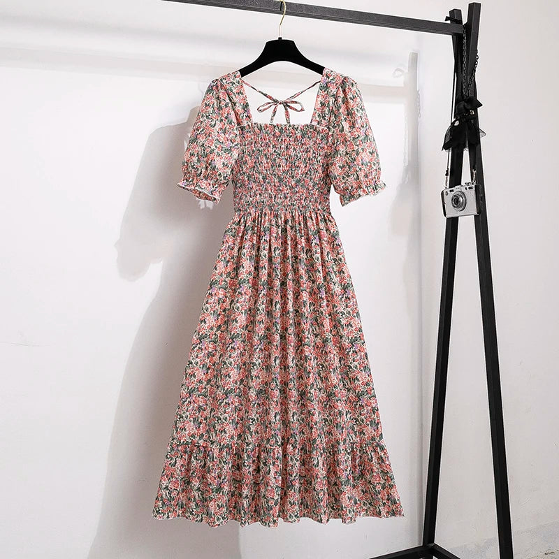 Women’s Pleated Chiffon Midi Dress