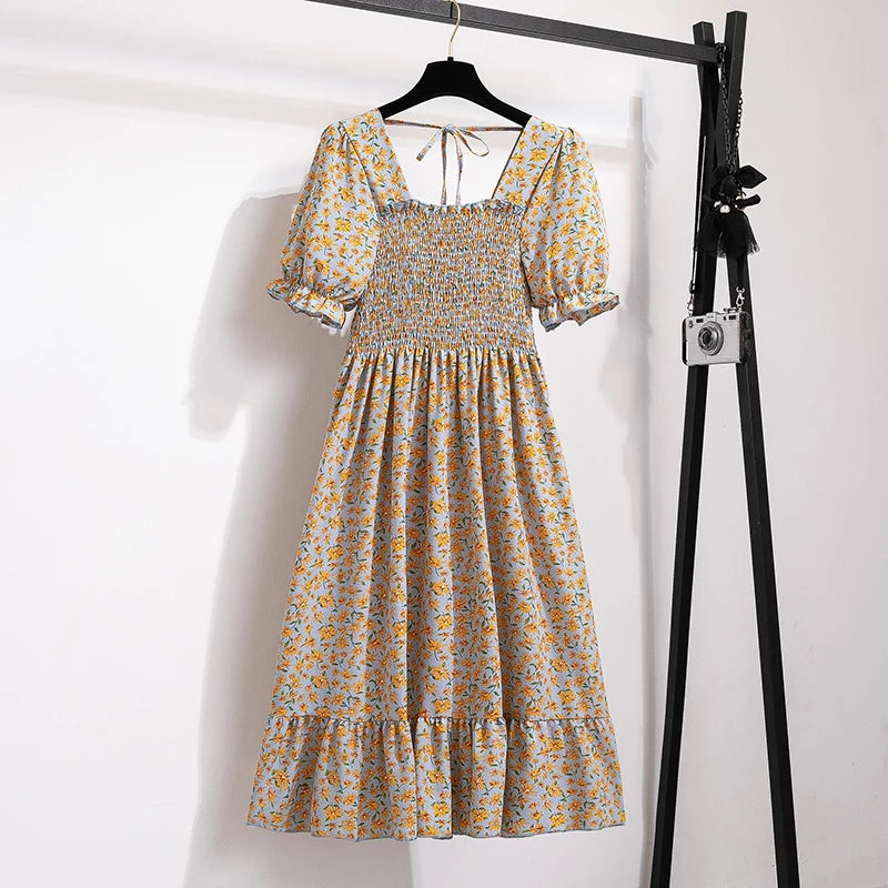 Women’s Pleated Chiffon Midi Dress