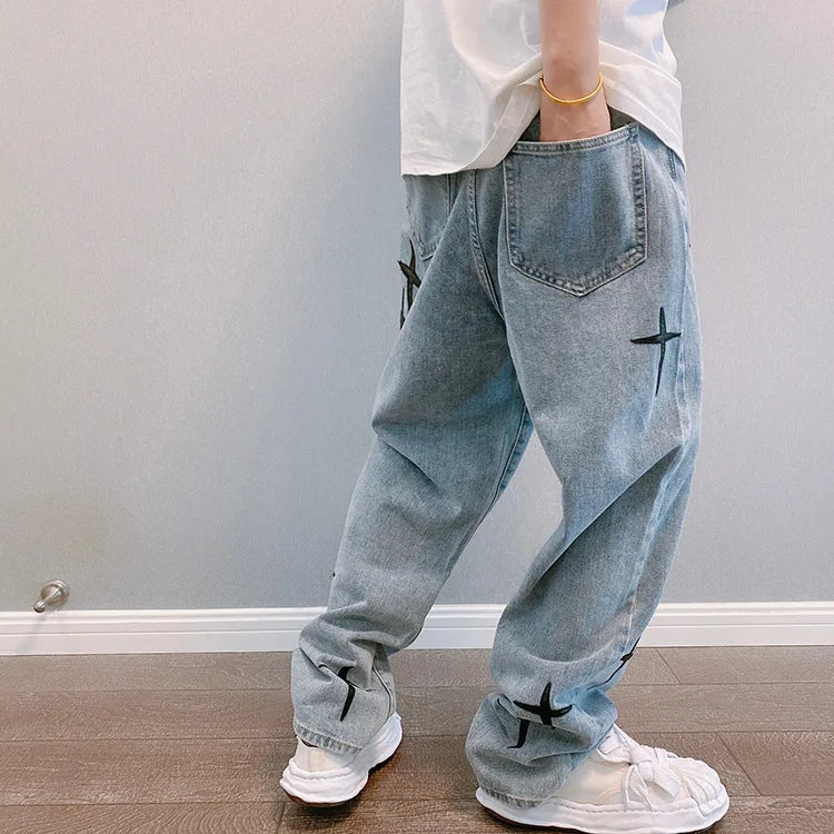Men's Casual Baggy Denim Pants