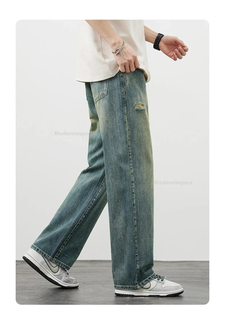 Men's Vintage Baggy Ripped Jeans