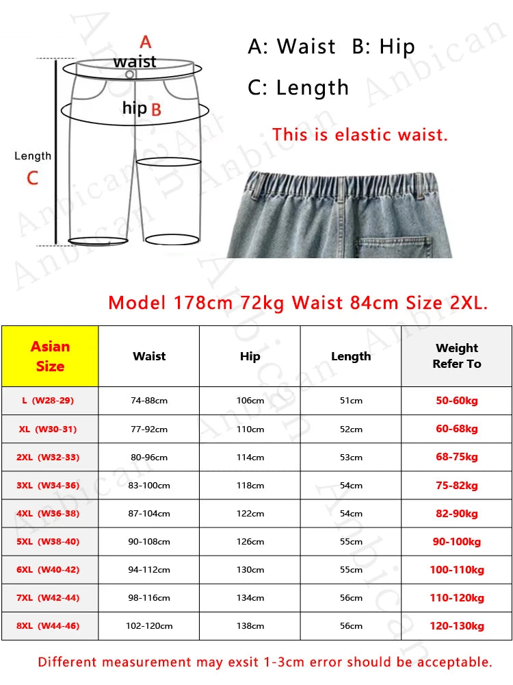 Baggy Denim Cargo Shorts