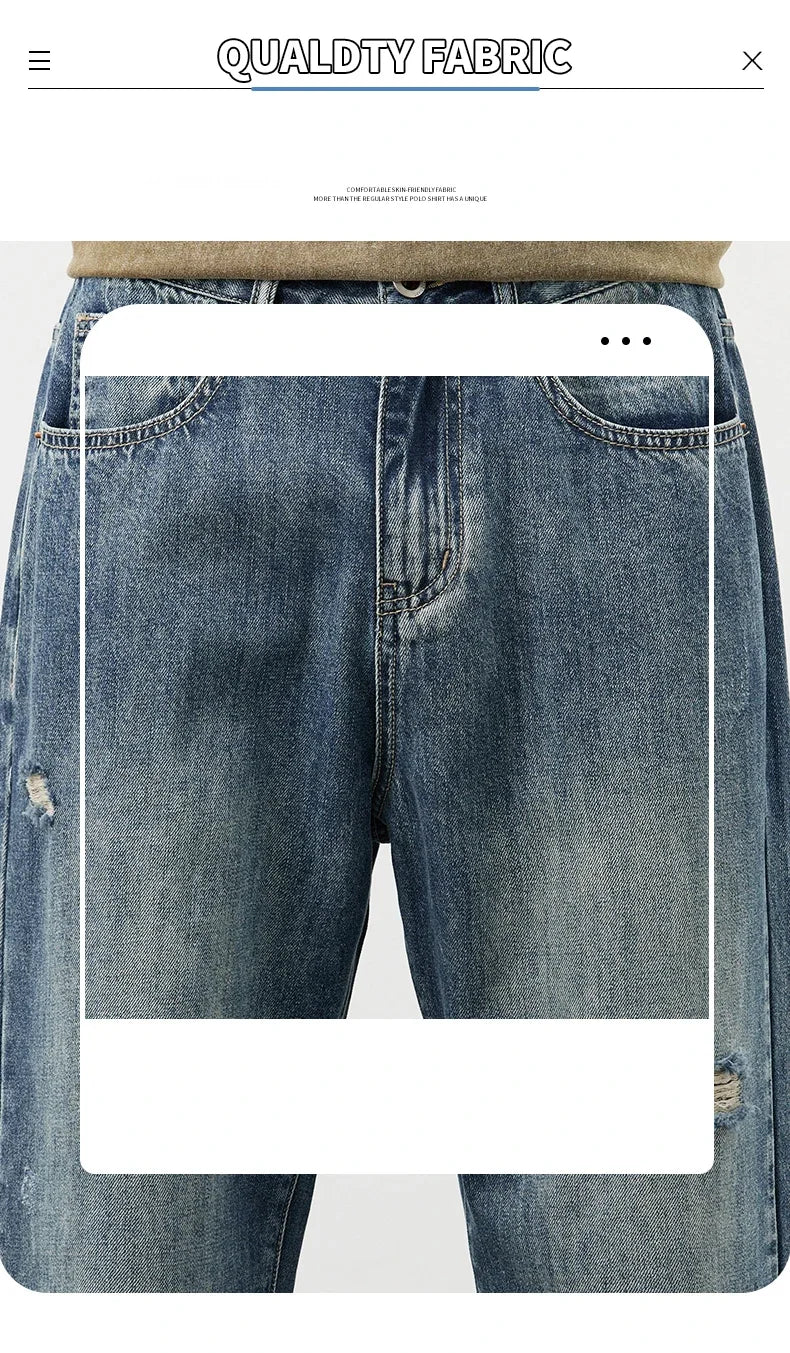 Men's Vintage Baggy Ripped Jeans
