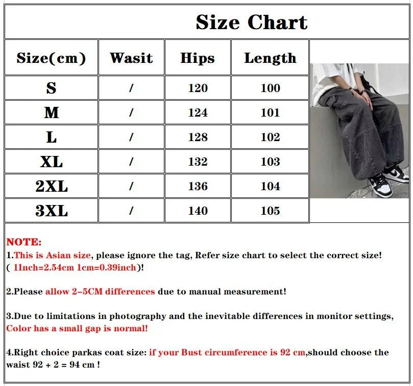 Unisex Baggy Wide Leg Jeans
