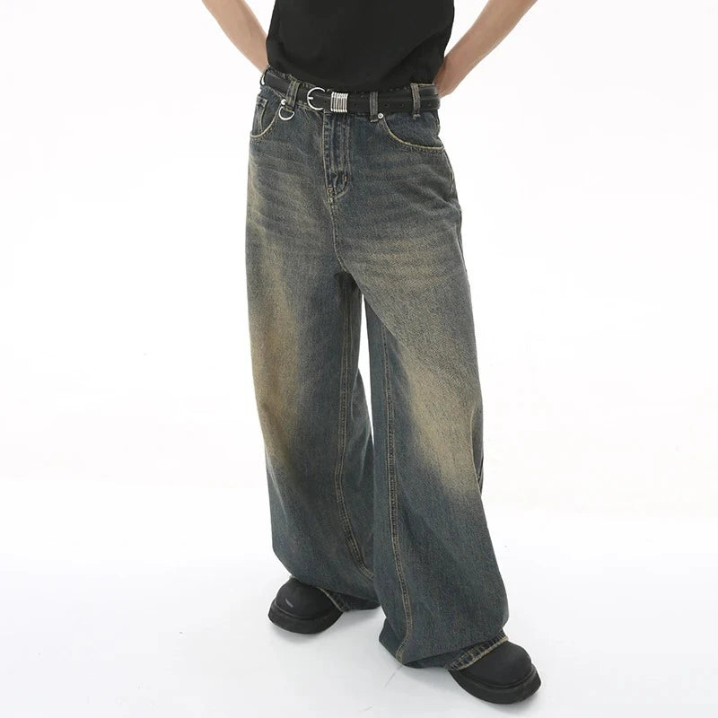 Men's Vintage Wash Denim Pants