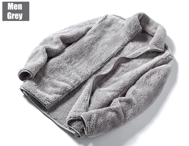 Oversized Polar Fleece Zip-Up Hoodie