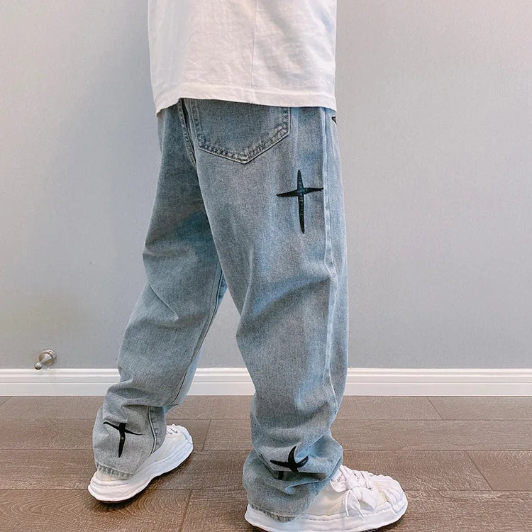 Men's Casual Baggy Denim Pants