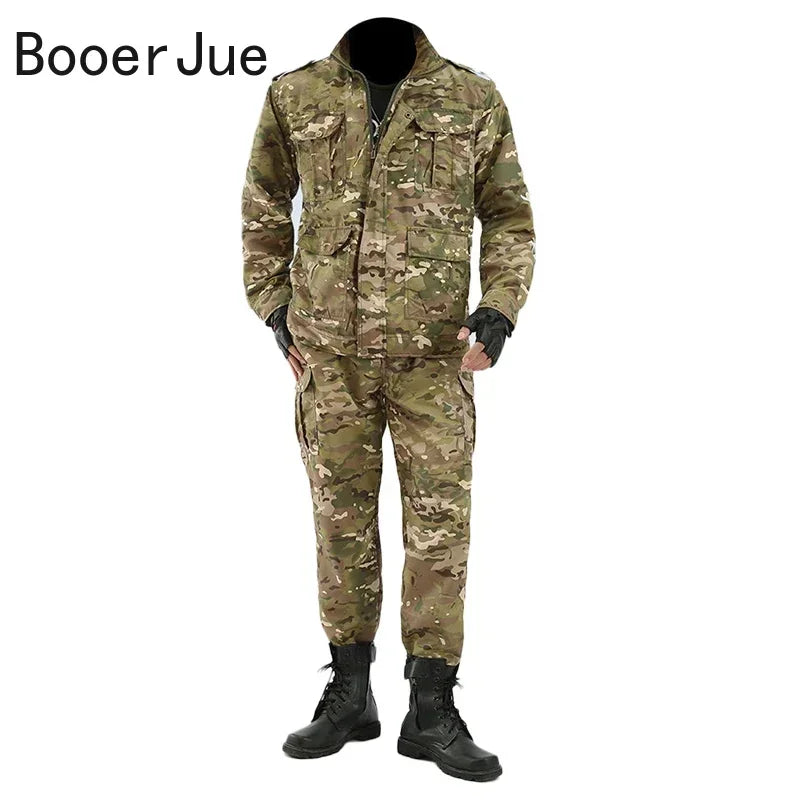 Men's Black Python Pattern Workwear Set