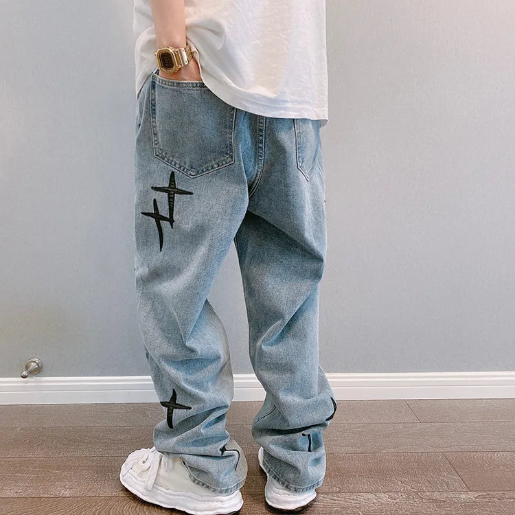 Men's Casual Baggy Denim Pants