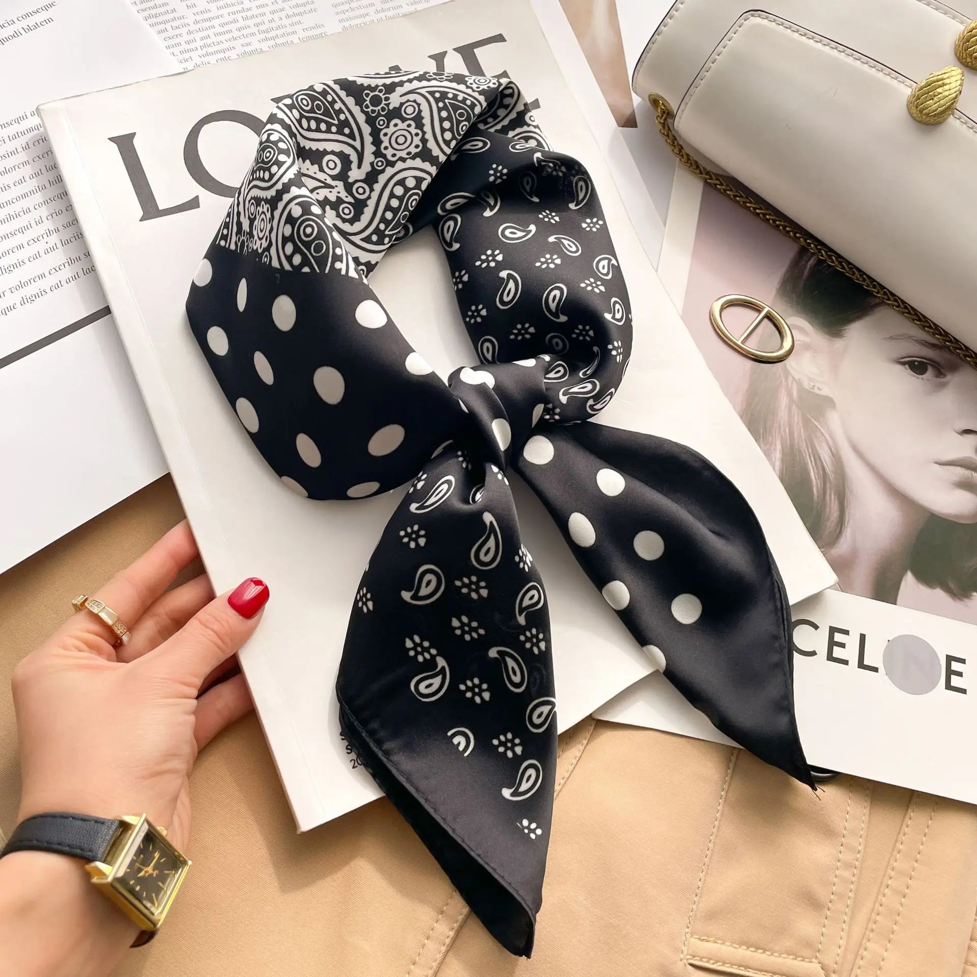 Women's Luxury Silk Square Scarf