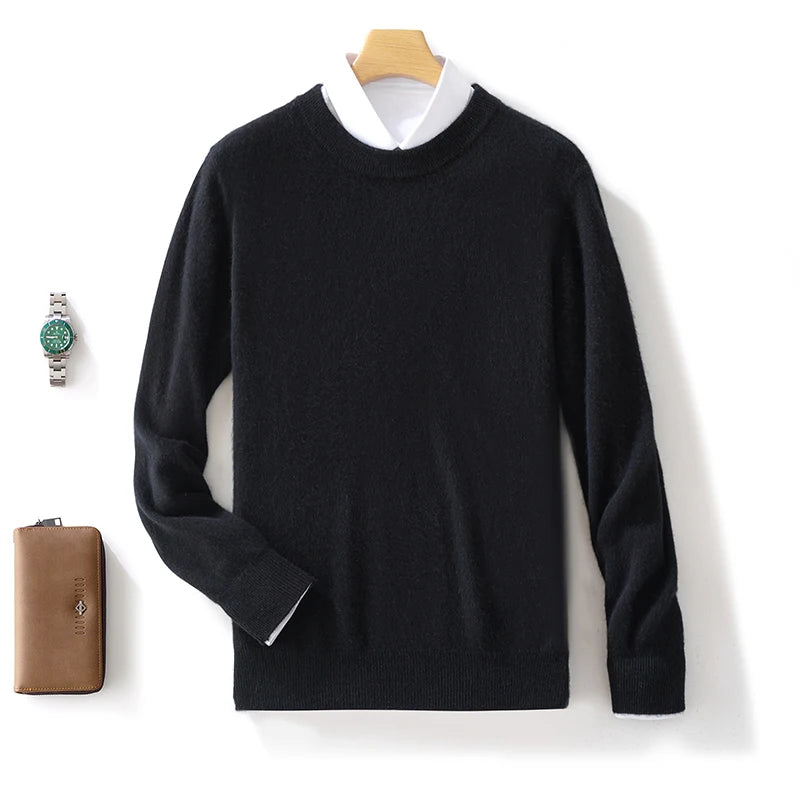 Men's Pure Wool Crewneck Sweater