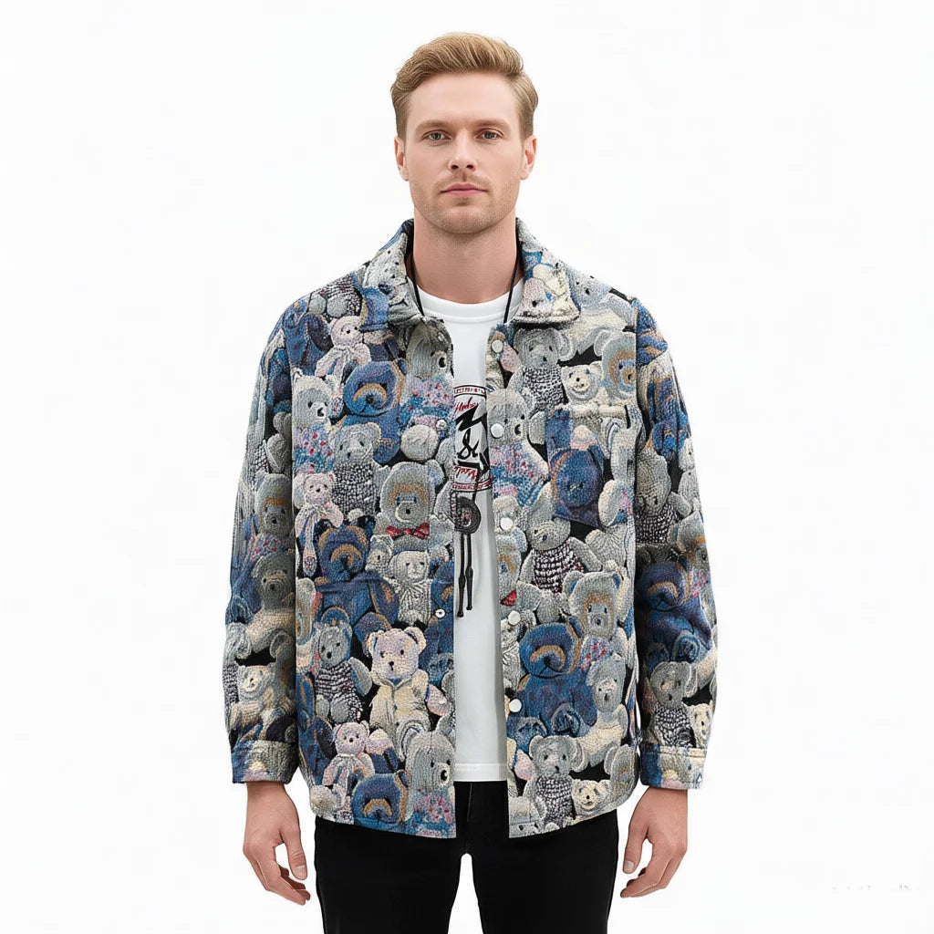 Men's Teddy Bear Jacquard Jacket
