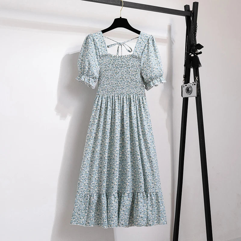 Women’s Pleated Chiffon Midi Dress