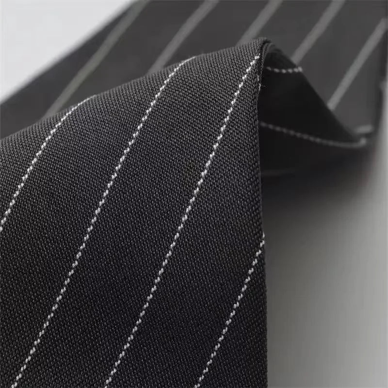 Women's Striped Suit Vest with Bow Back