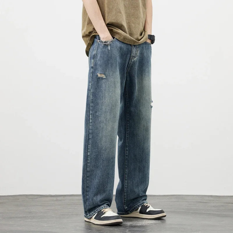 Men's Vintage Baggy Ripped Jeans