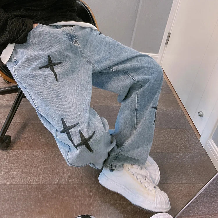Men's Casual Baggy Denim Pants