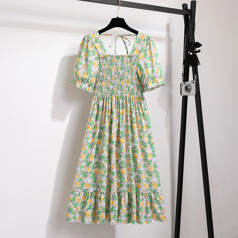 Women’s Pleated Chiffon Midi Dress