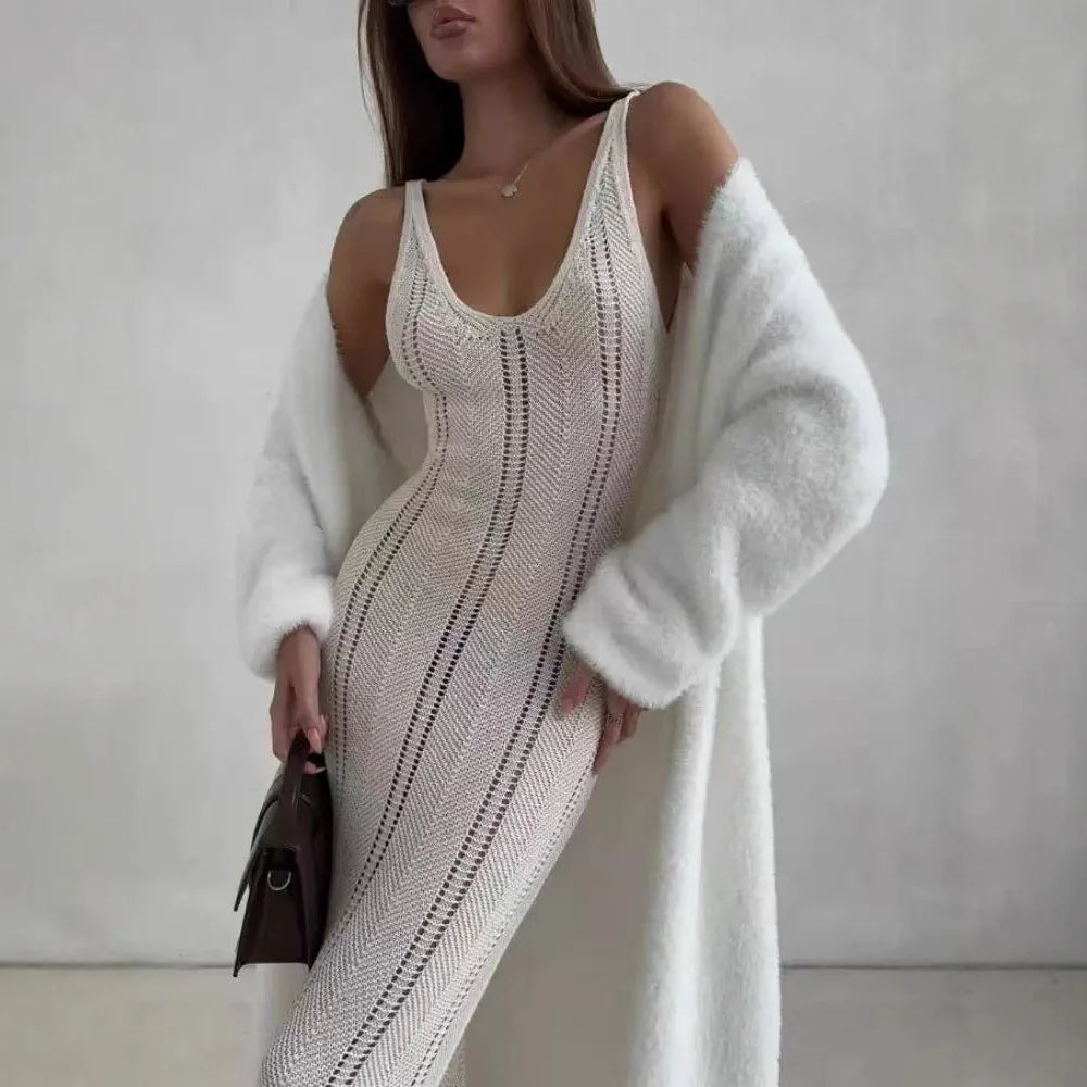 Oversized, Warm, Open Front Winter Sweater Jacket